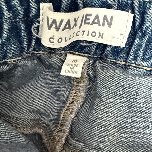 Wax Jean Distressed Women's Blue Denim Jeans Medium with Vintage Aesthetic - Picture 8 of 9